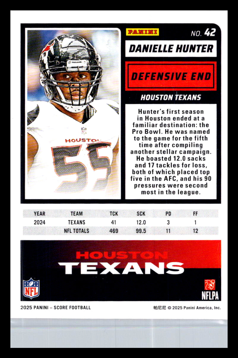 2025 Score #42 Danielle Hunter Houston Texans