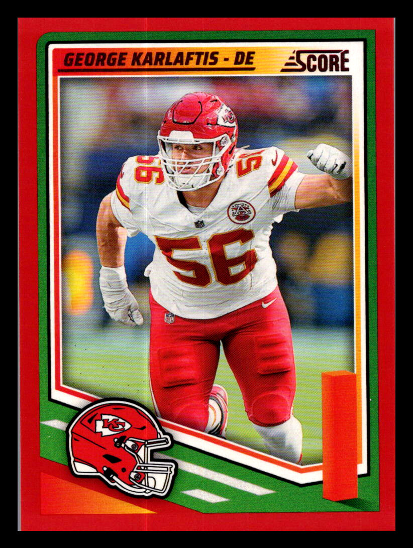 2025 Score #158 George Karlaftis Red Kansas City Chiefs