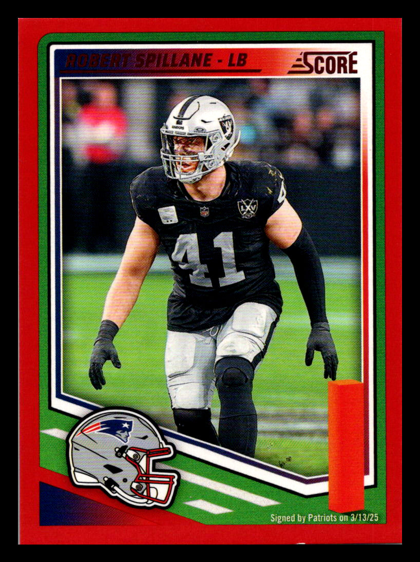 2025 Score #280 Robert Spillane Red New England Patriots
