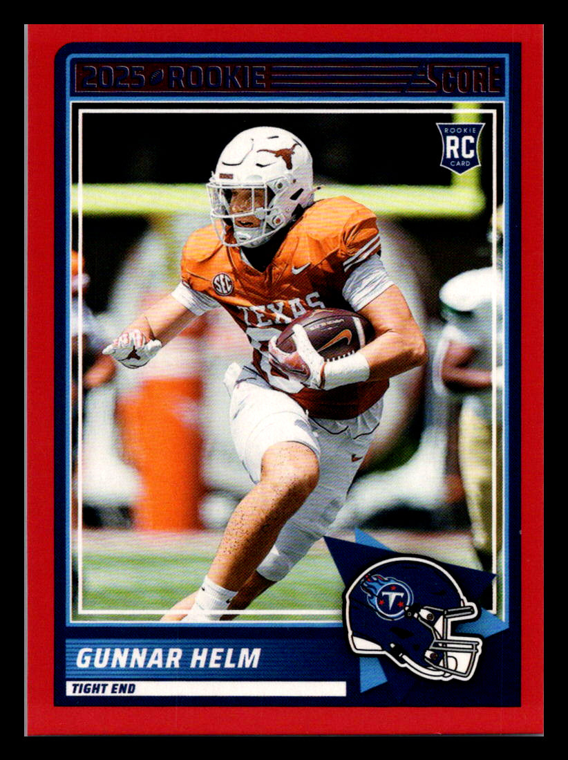 2025 Score #99 Gunnar Helm Red Tennessee Titans