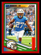 2025 Score #296 J.K. Dobbins Red Los Angeles Chargers