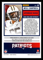 2025 Score #25 Will Campbell New England Patriots