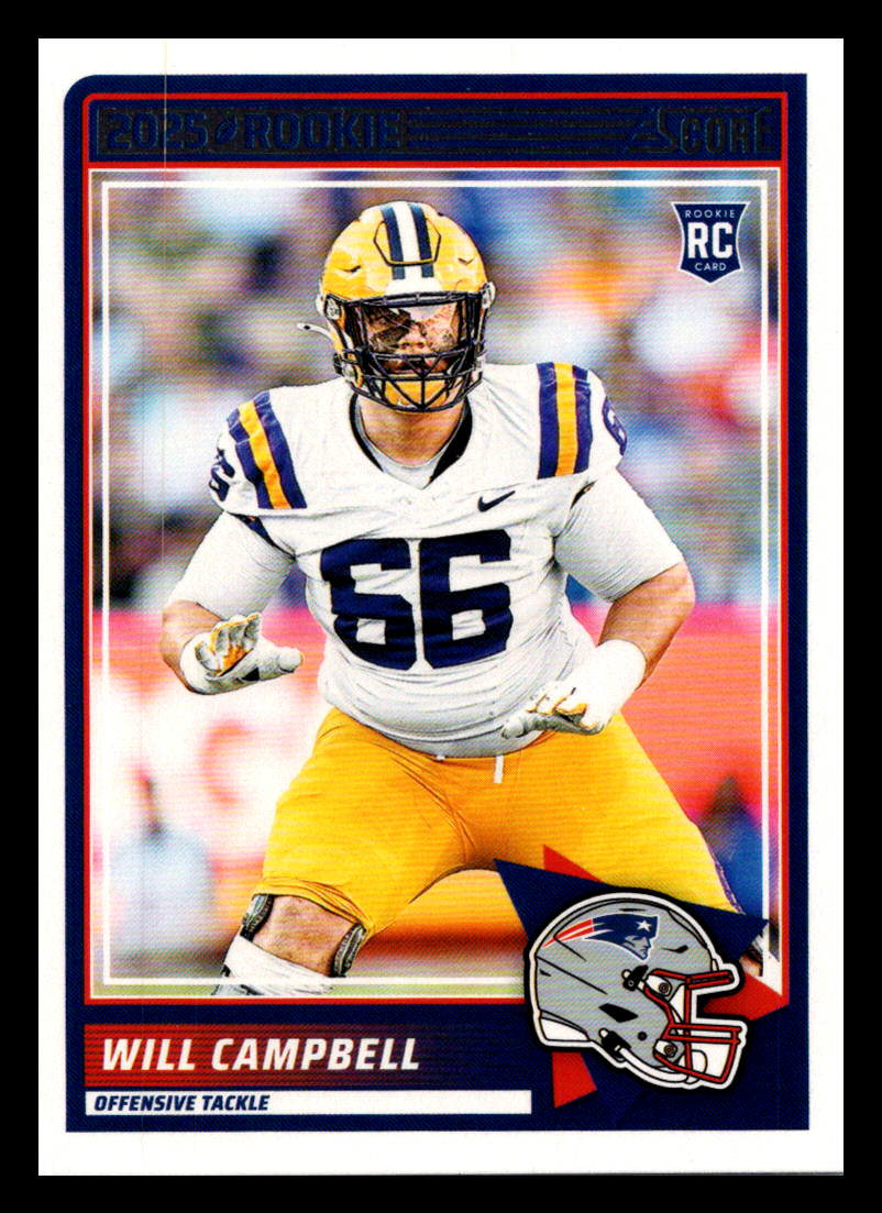 2025 Score #25 Will Campbell New England Patriots