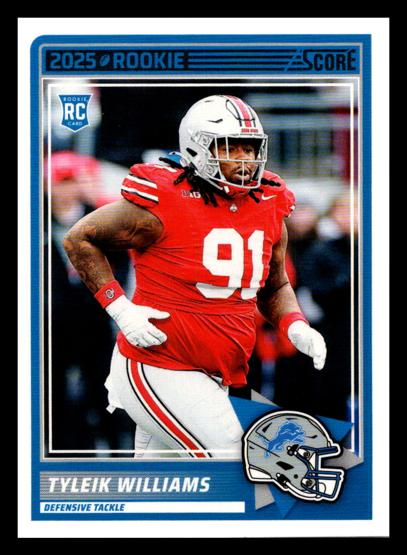 2025 Score #85 Tyleik Williams Detroit Lions