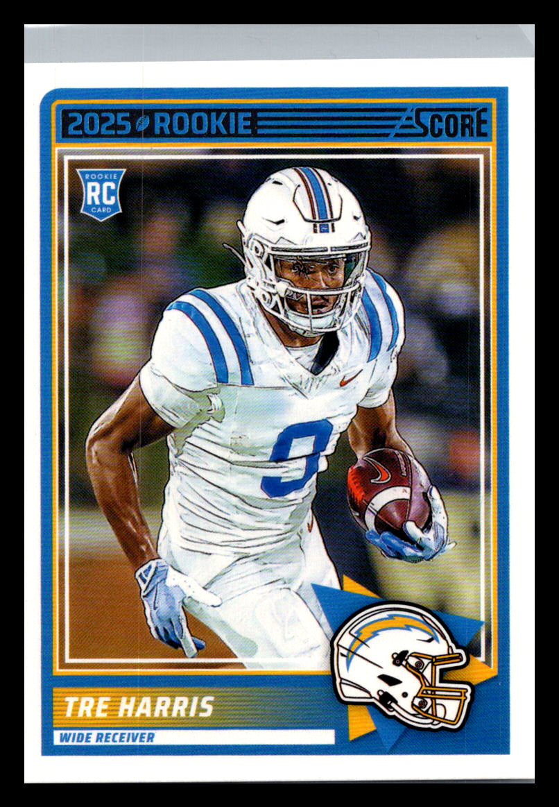 2025 Score #42 Tre Harris Los Angeles Chargers