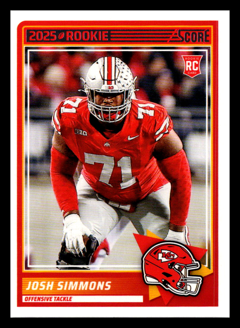 2025 Score #32 Josh Simmons Kansas City Chiefs