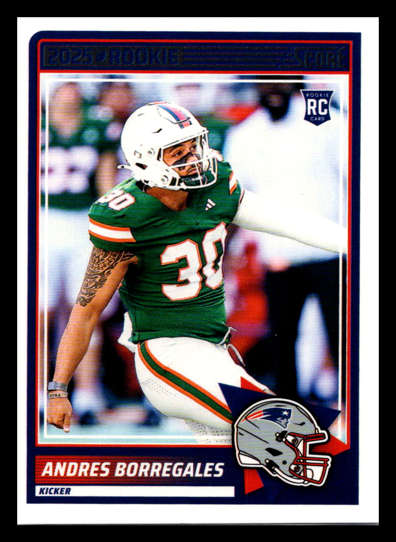 2025 Score #76 Andres Borregales New England Patriots