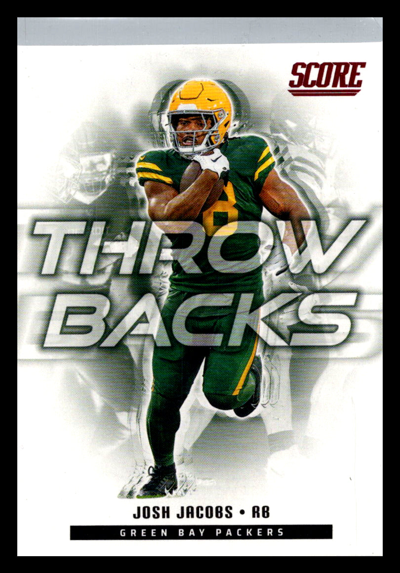 2025 Score #7 Josh Jacobs Throwbacks Red Green Bay Packers