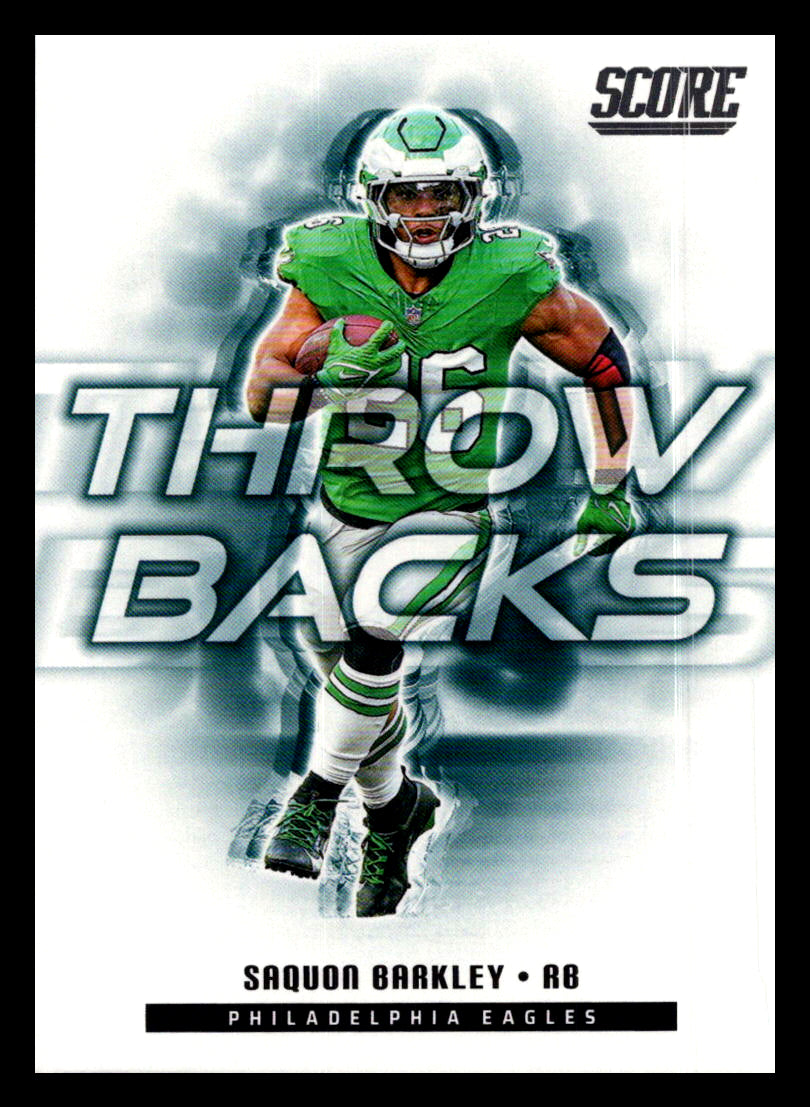 2025 Score #1 Saquon Barkley Throwbacks Philadelphia Eagles