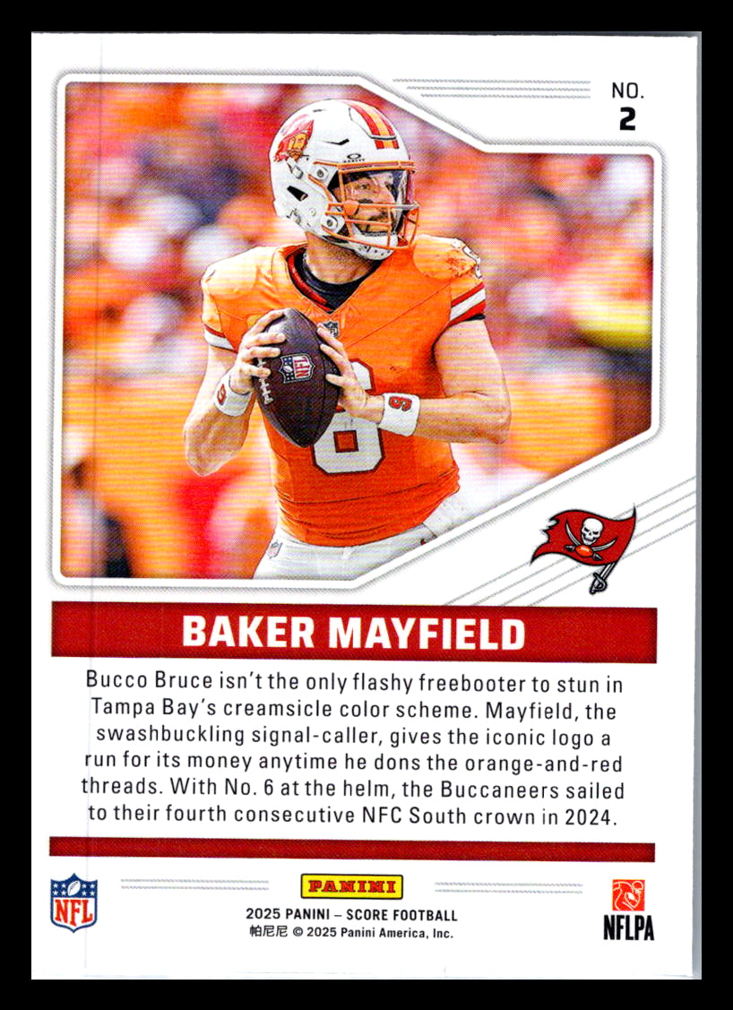 2025 Score #2 Baker Mayfield Throwbacks Tampa Bay Buccaneers