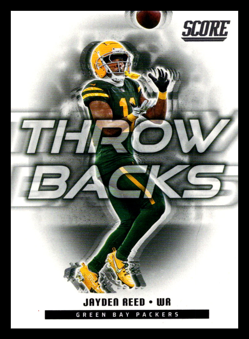 2025 Score #24 Jayden Reed Throwbacks Green Bay Packers