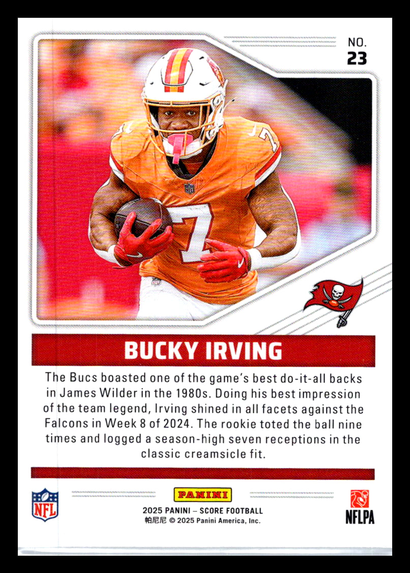 2025 Score #23 Bucky Irving Throwbacks Tampa Bay Buccaneers