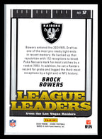 2025 Score #12 Brock Bowers League Leaders Las Vegas Raiders