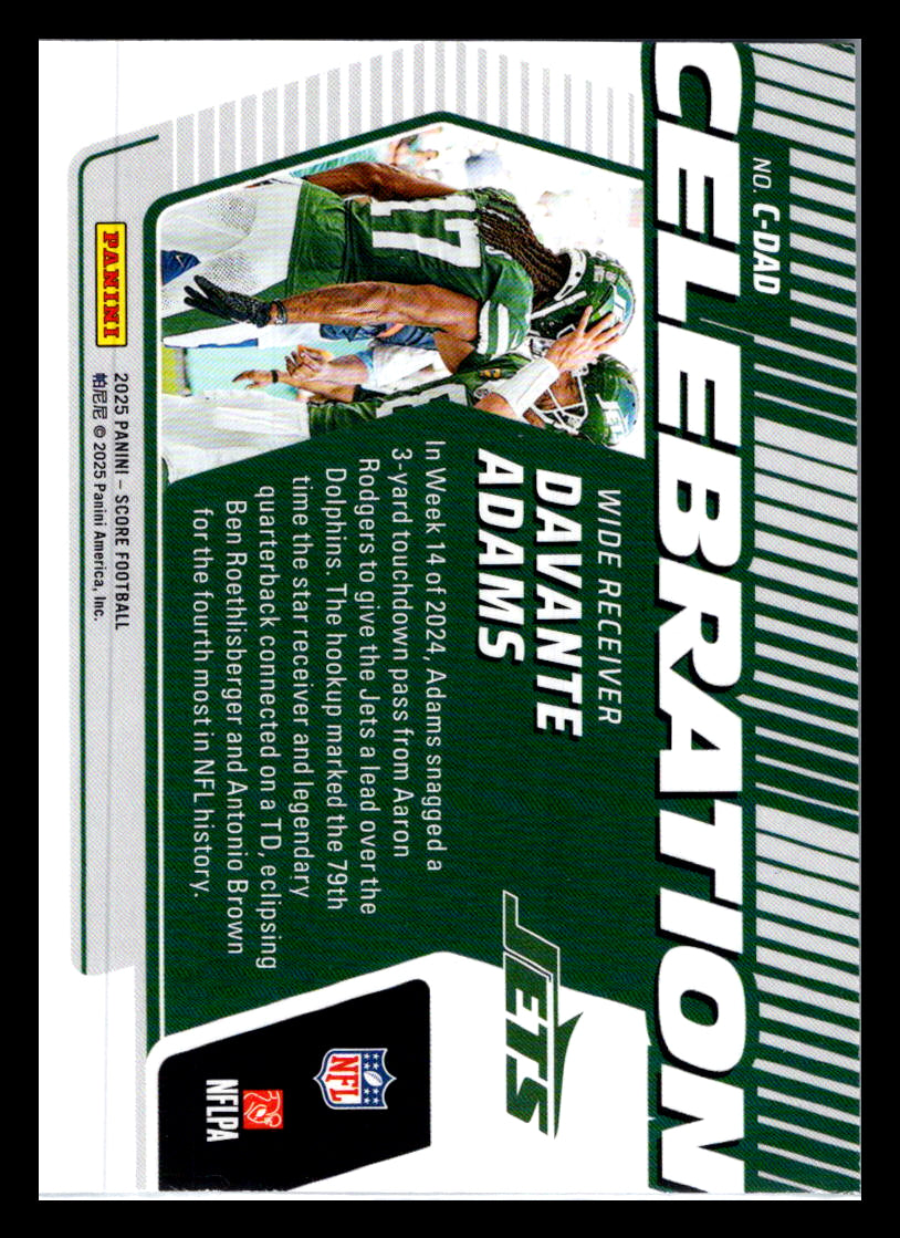 2025 Score #C-DAD Davante Adams Celebration Red New York Jets