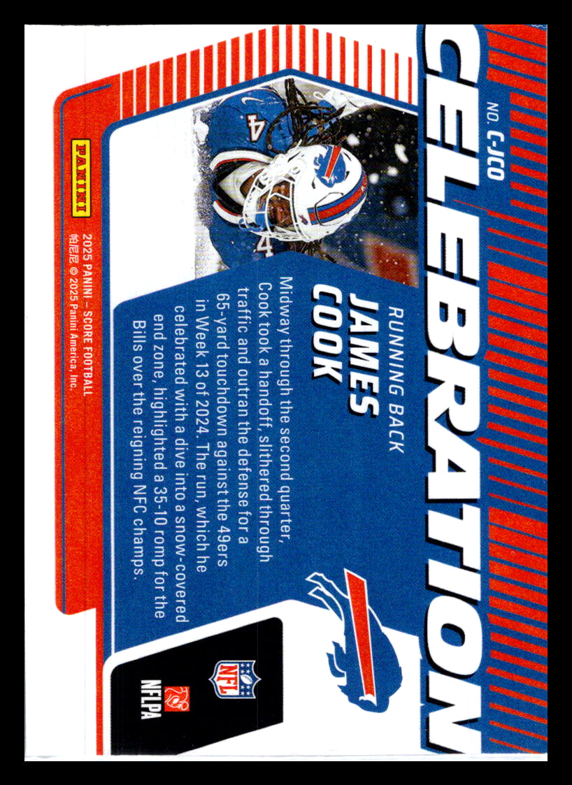 2025 Score #C-JCO James Cook Celebration Buffalo Bills