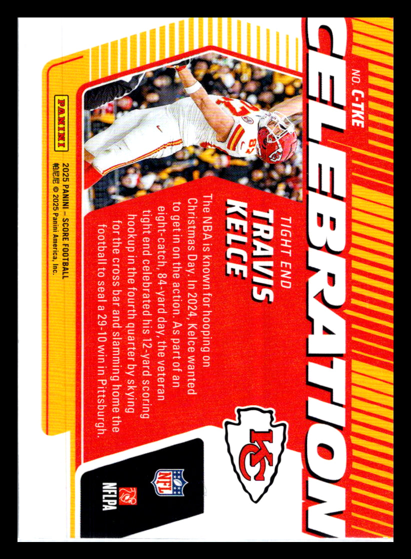 2025 Score #C-TKE Travis Kelce Celebration Kansas City Chiefs