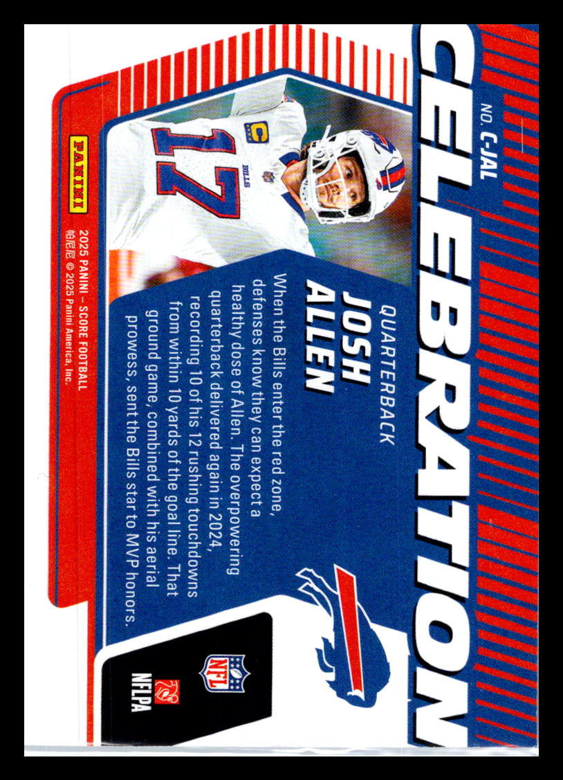 2025 Score #C-JAL Josh Allen Celebration Buffalo Bills