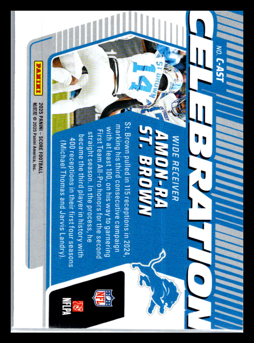 2025 Score #C-AST Amon-Ra St. Brown Celebration Detroit Lions