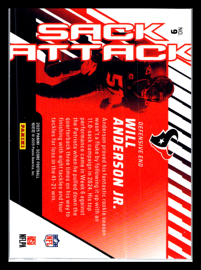 2025 Score #9 Will Anderson Jr. Sack Attack Houston Texans