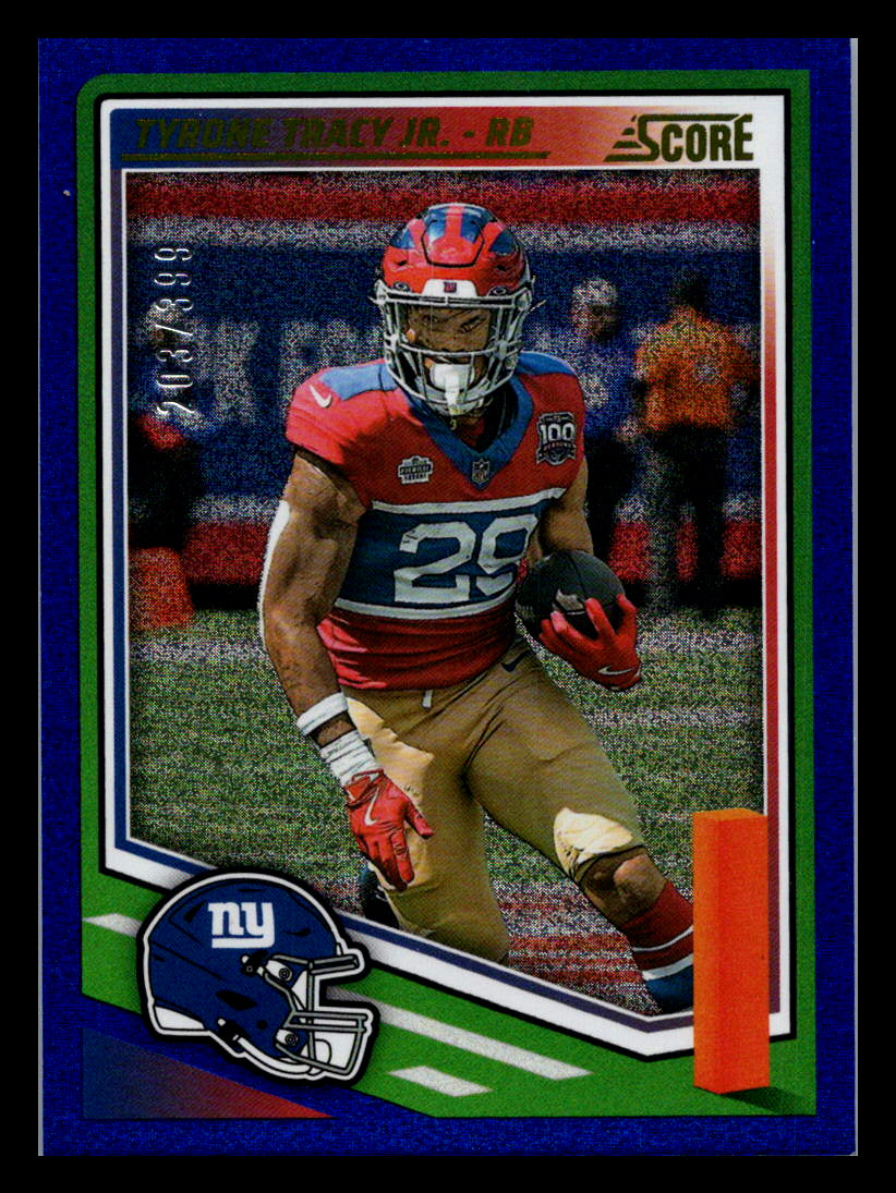 2025 Score #116 Tyrone Tracy Jr. Dots Blue #/399 New York Giants