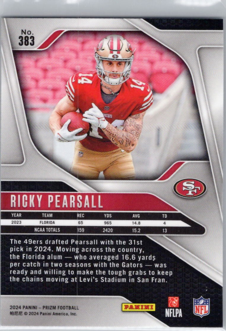 2024 Panini Prizm #383 Ricky Pearsall San Francisco 49ers