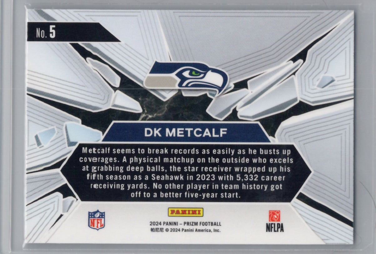 2024 Panini Prizm #5 DK Metcalf Prizm Break Seattle Seahawks