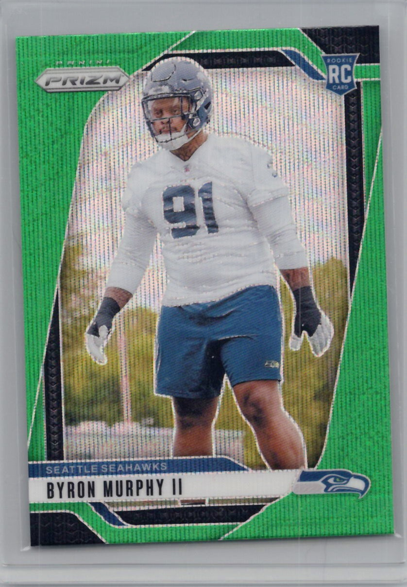 2024 Panini Prizm #317 Byron Murphy II Green Wave Seattle Seahawks