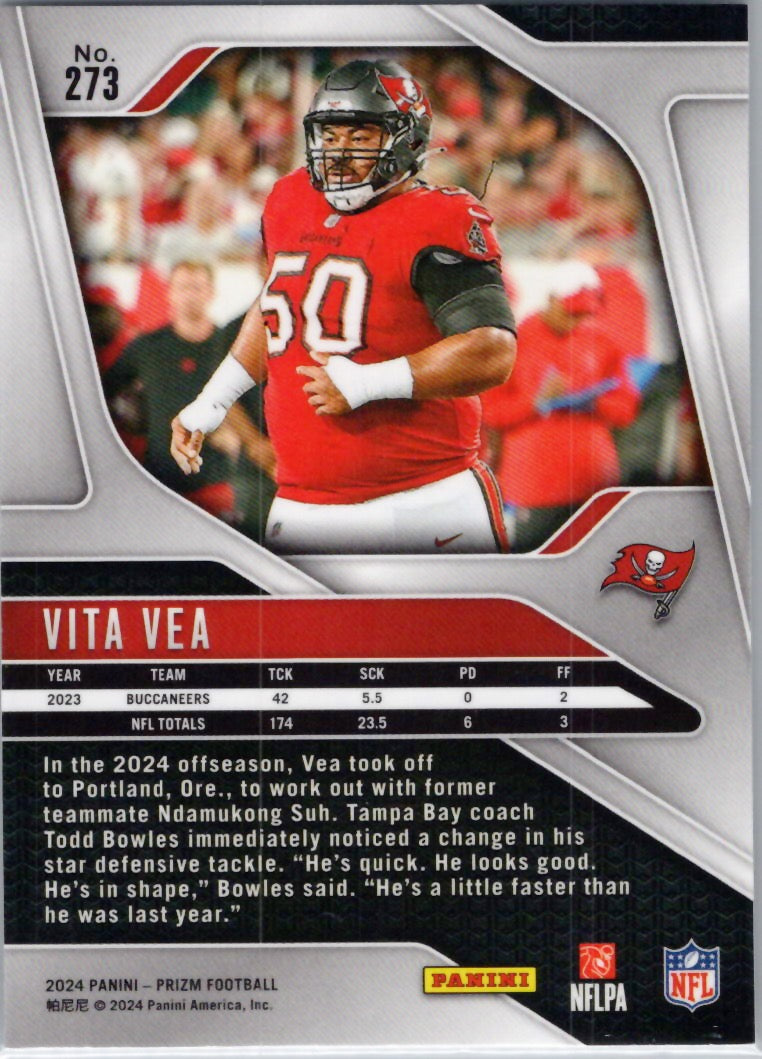 2024 Panini Prizm #273 Vita Vea Tampa Bay Buccaneers