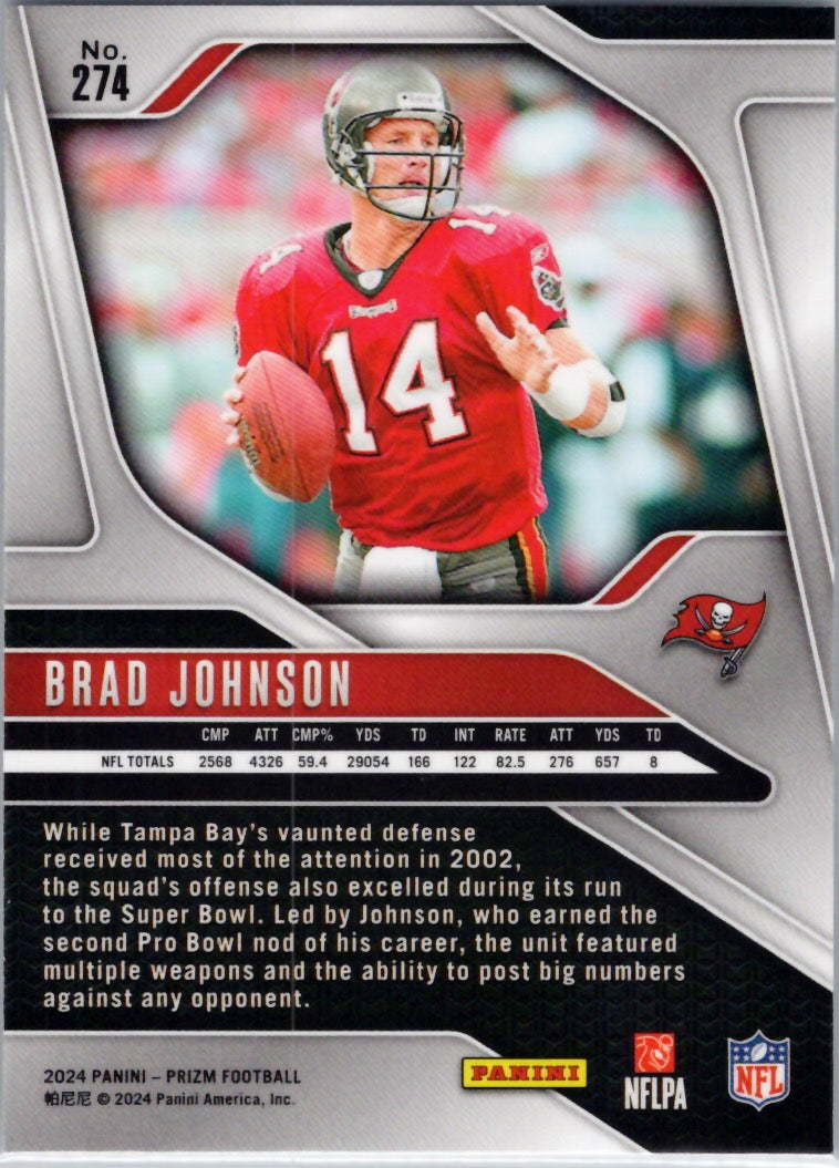 2024 Panini Prizm #274 Brad Johnson Tampa Bay Buccaneers