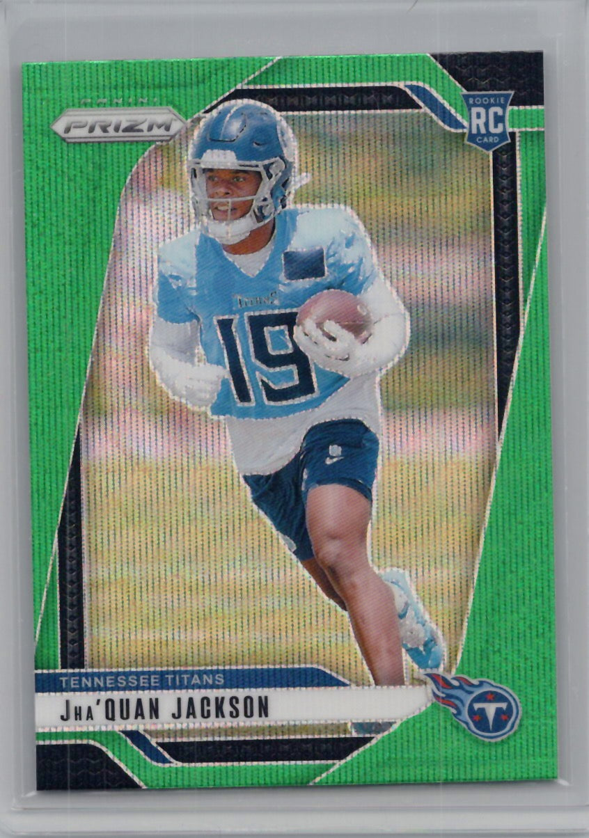 2024 Panini Prizm #352 Jha'Quan Jackson Green Wave Tennessee Titans