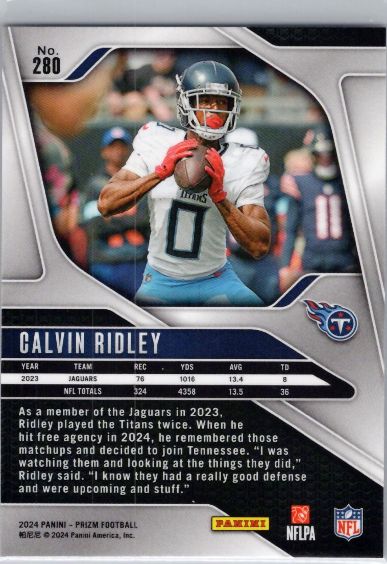 2024 Panini Prizm #280 Calvin Ridley Tennessee Titans