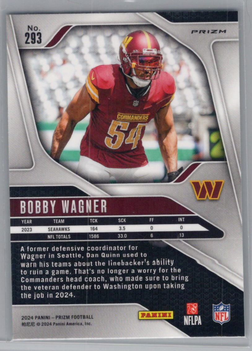 2024 Panini Prizm #293 Bobby Wagner Green Wave Washington Commanders