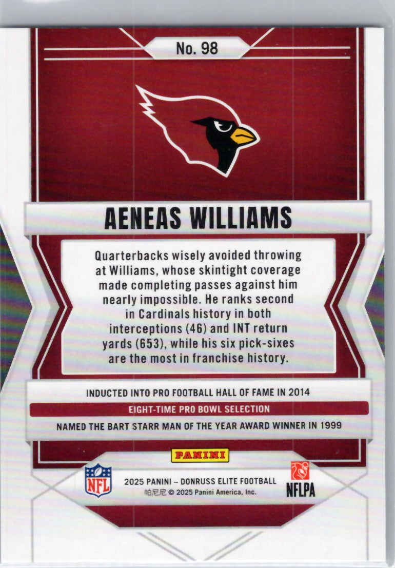 2025 Donruss Elite #98 Aeneas Williams Arizona Cardinals