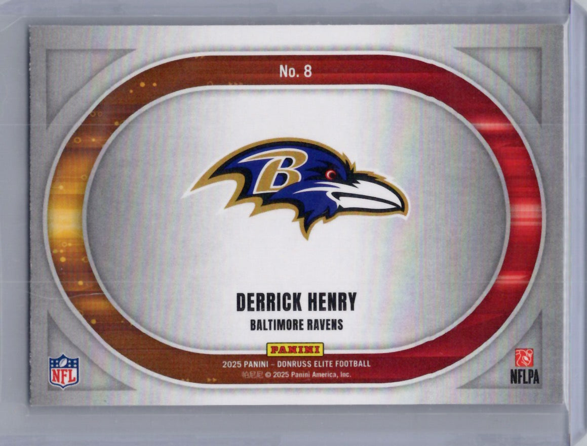 2025 Donruss Elite #8 Derrick Henry Full Throttle Pink Baltimore Ravens