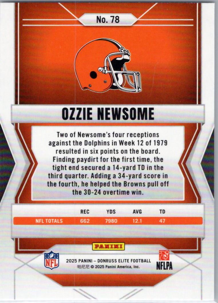 2025 Donruss Elite #78 Ozzie Newsome Cleveland Browns