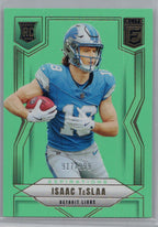 2025 Donruss Elite #117 Isaac TeSlaa Aspirations Lime Green #/999 Detroit Lions