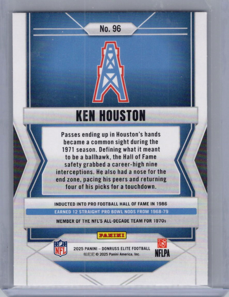 2025 Donruss Elite #96 Ken Houston Pink Houston Oilers