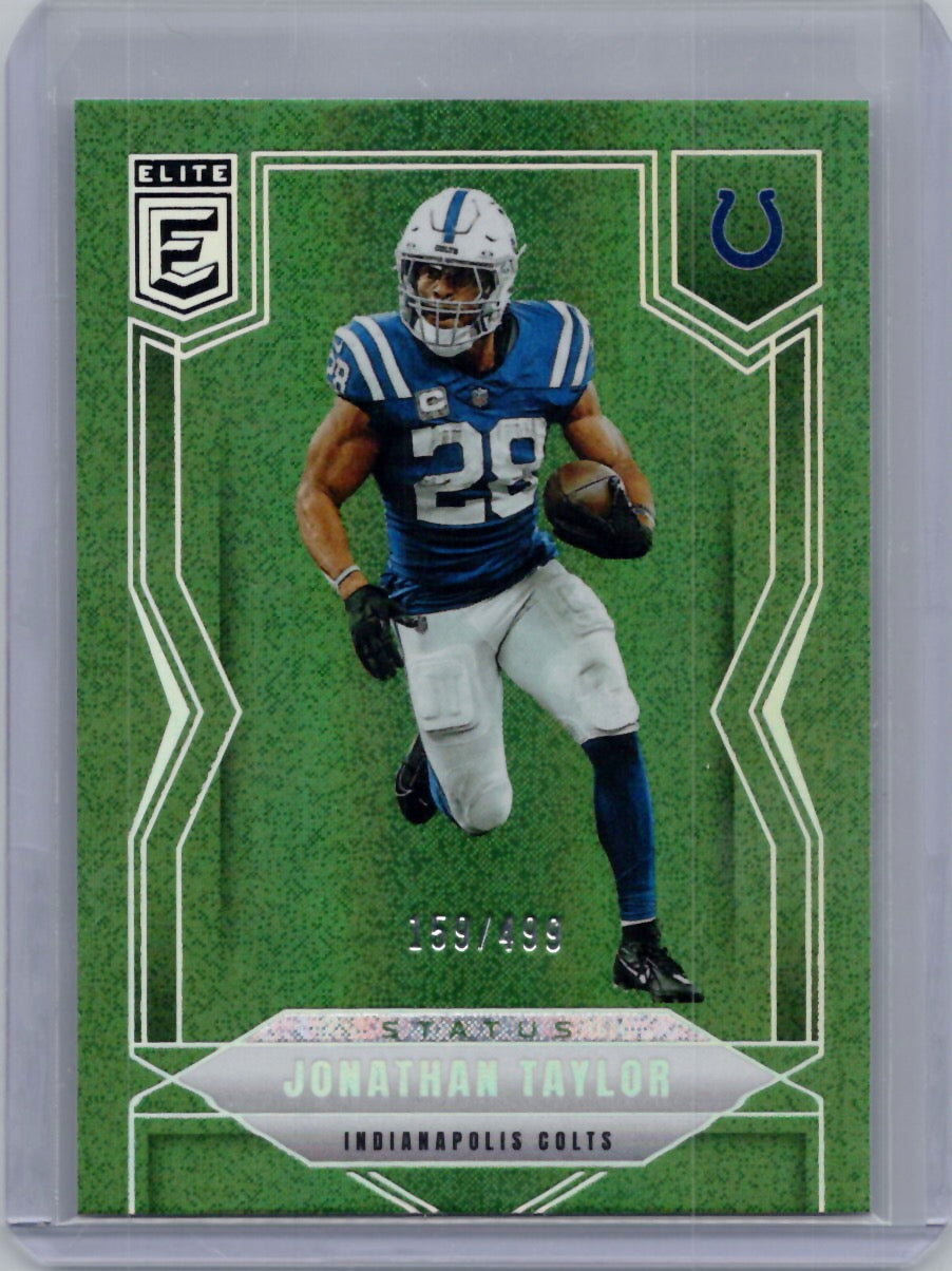 2025 Donruss Elite #85 Jonathan Taylor Status Sparkle #/499 Indianapolis Colts