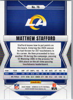 2025 Donruss Elite #76 Matthew Stafford Los Angeles Rams