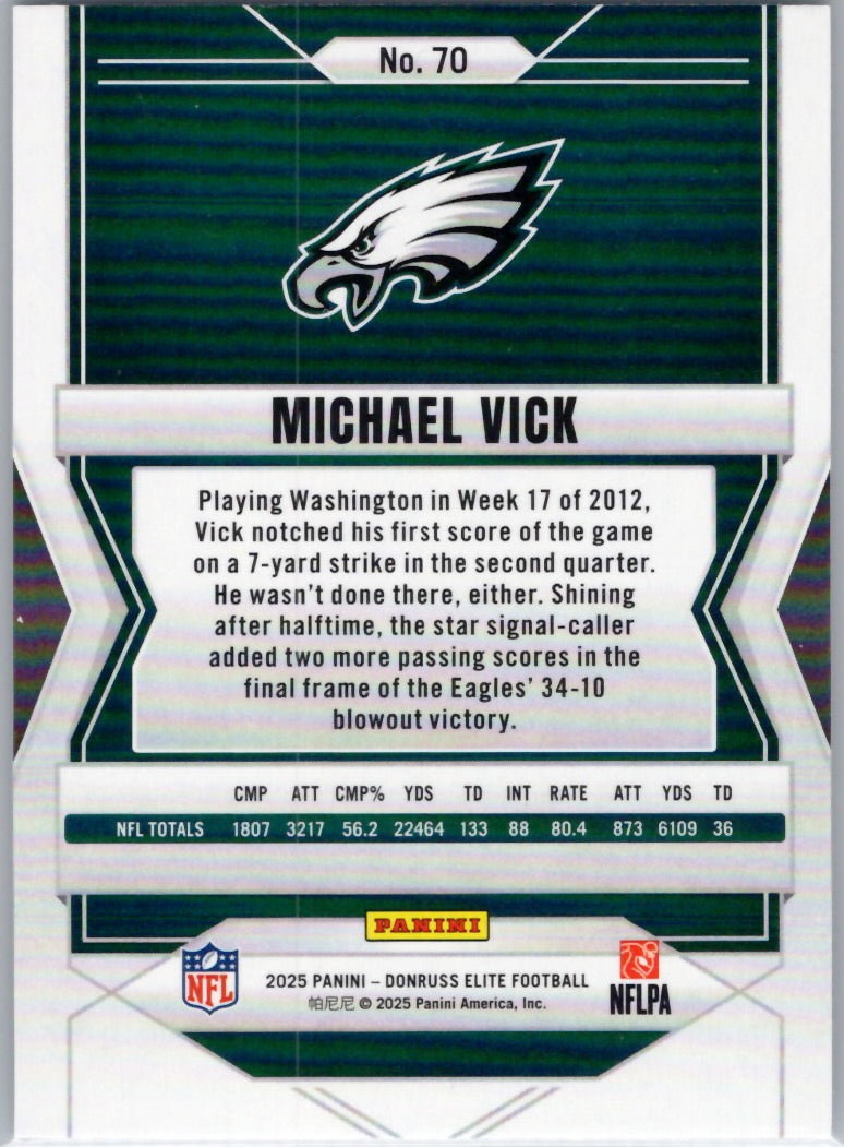 2025 Donruss Elite #70 Michael Vick Philadelphia Eagles