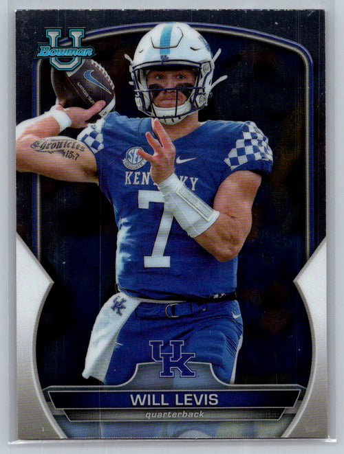 2022 Bowman University Chrome #5 Will Levis Kentucky Wildcats