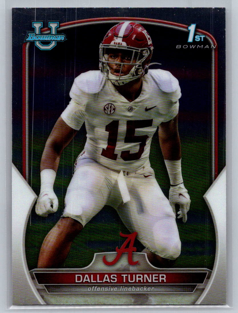 2022 Bowman University Chrome #6 Dallas Turner Alabama Crimson Tide
