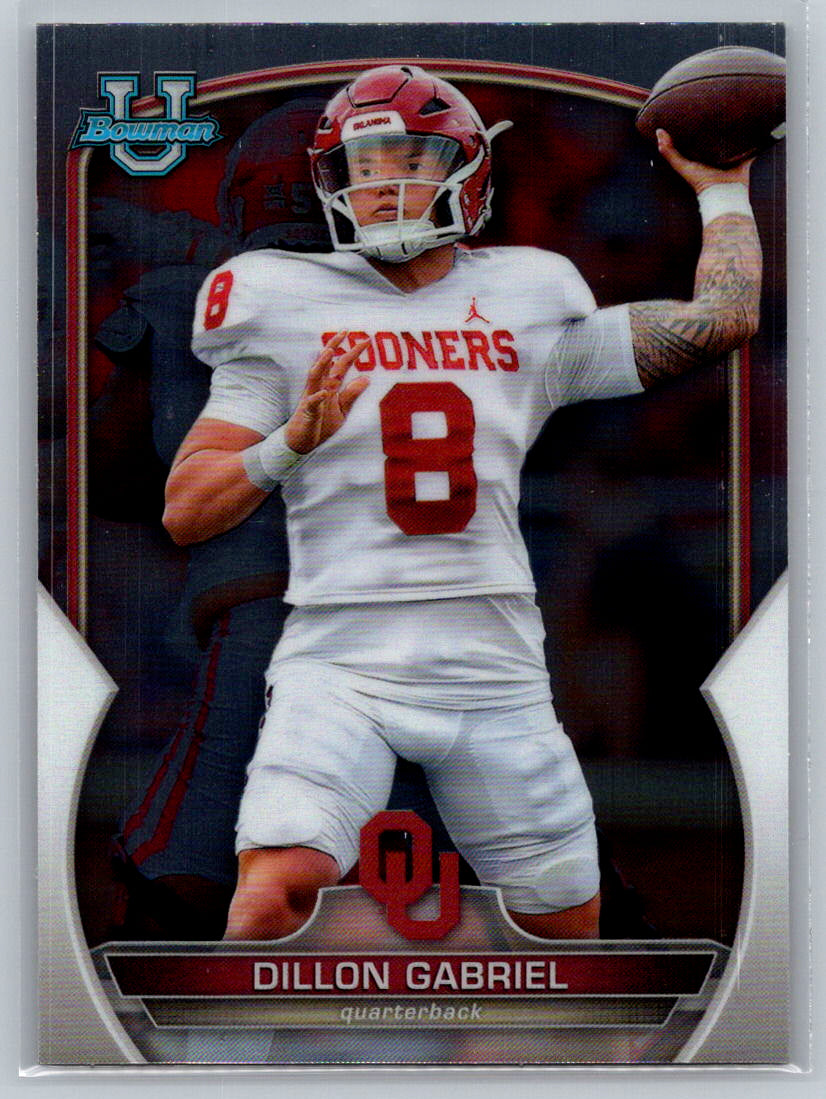 2022 Bowman University Chrome #12 Dillon Gabriel Oklahoma Sooners