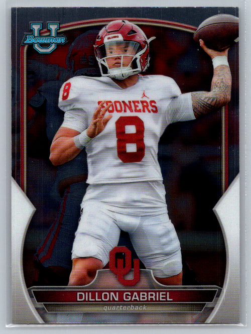 2022 Bowman University Chrome #12 Dillon Gabriel Oklahoma Sooners