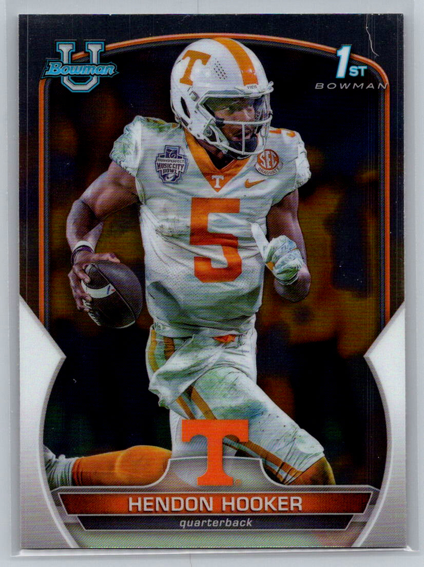 2022 Bowman University Chrome #21 Hendon Hooker Tennessee Volunteers