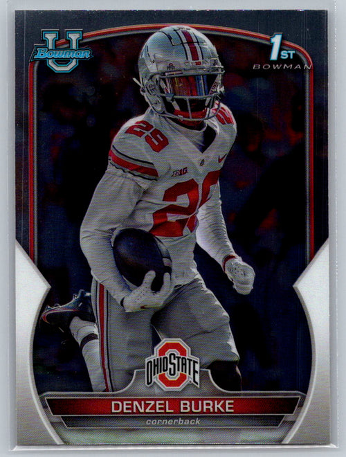2022 Bowman University Chrome #25 Denzel Burke Ohio State Buckeyes