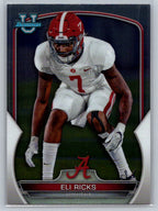2022 Bowman University Chrome #28 Eli Ricks Alabama Crimson Tide