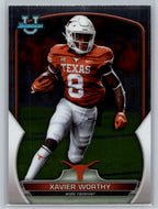 2022 Bowman University Chrome #29 Xavier Worthy Texas Longhorns