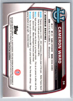 2022 Bowman University Chrome #34 Cameron Ward Washington State Cougars