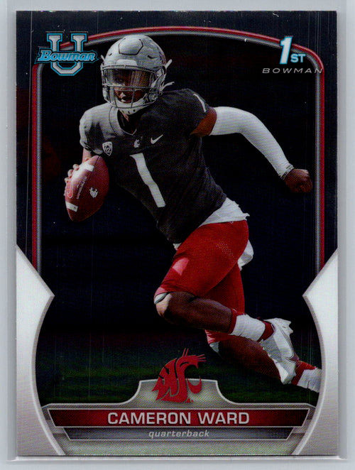 2022 Bowman University Chrome #34 Cameron Ward Washington State Cougars